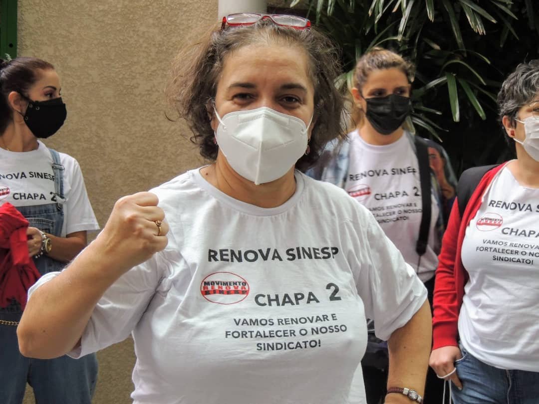 Companheira Ivanete María Durães, Coordenadora Pedagógica, do Movimento Renova SINESP, no encerramento do Congresso.